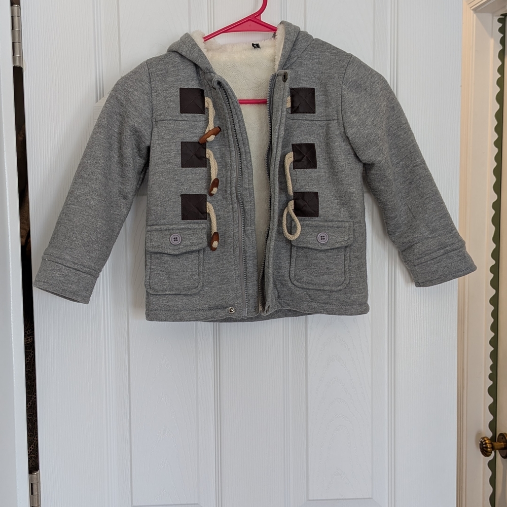 Toddler 2T/3T Gray Hooded Jacket